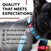 Reflective Cotton Dog Collar Eco Friendly Alt to Nylon Collar for Small Medium and Large Dogs Adjustable Blue Color 9-14 inch Neck x 3/5 inch Wide