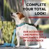 Blue Recycled Cotton Dog Leash 6 Ft Eco Friendly Collar for Small Dogs Reflective Dog Leash