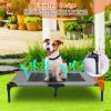 Outdoor Elevated Dog Bed Cooling Raised Pet Cot Canopy Shade Tent Pet Cooling Bed with Removable Canopy for Outside Yard Camping Beach