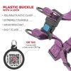 Purple Re Cotton Dog Harness Eco Friendly Dog Harness for Small Dogs S Size Reflective Dog Harness with QR ID Tag