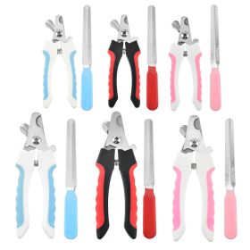 Pet claw Care Professional Pet Cat Dog Nail Clipper Cutter With Sickle Stainless Steel Grooming Scissors Clippers for Pet Claws (Color: Pink, size: small)