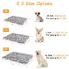 Dog Bed Mat Comfortable Flannel Dog Crate Pad Reversible Cushion Carpet Machine Washable Pet Bed Liner with Bone Patterns