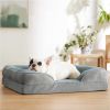 Pet Dog Bed Soft Warm Plush Puppy Cat Bed Cozy Nest Sofa Non-Slip Bed Cushion Mat Removable Washable Cover Waterproof Lining For Small Medium Dog