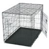 42" Pet Kennel Cat Dog Folding Steel Crate Animal Playpen Wire Metal